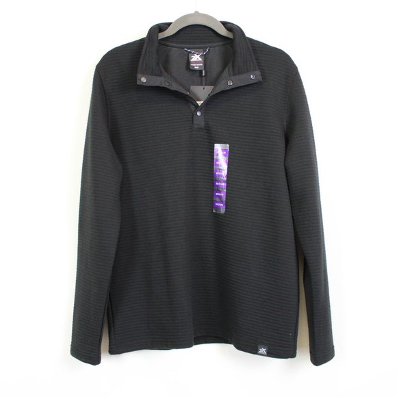 ZeroXposur Black Sport Knit Mock Turtleneck Sweater - Picture 1 of 16